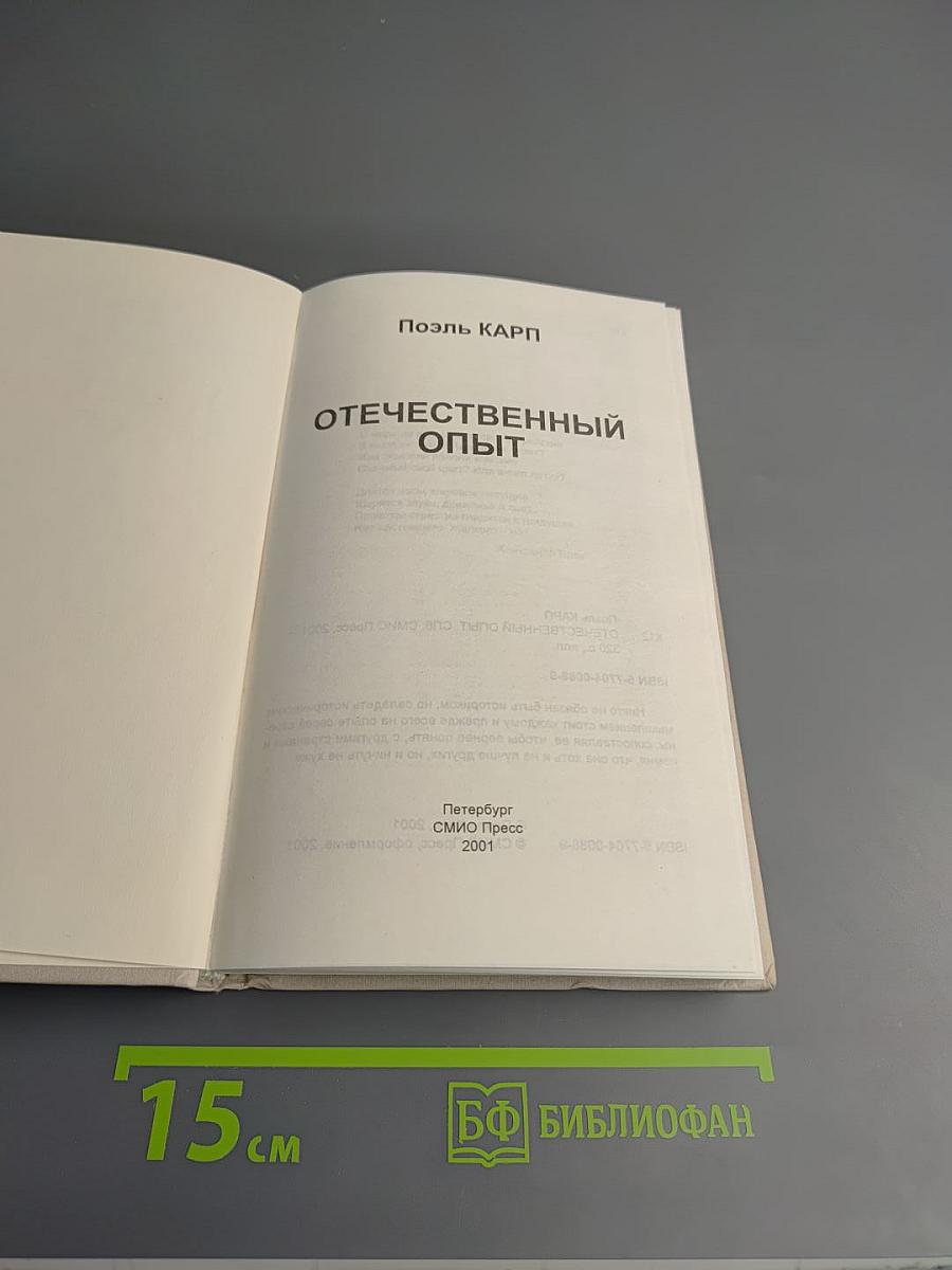 Отечественный опыт