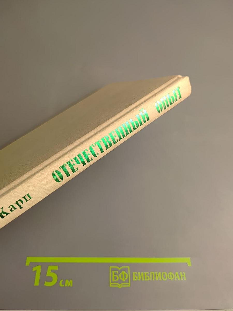 Отечественный опыт