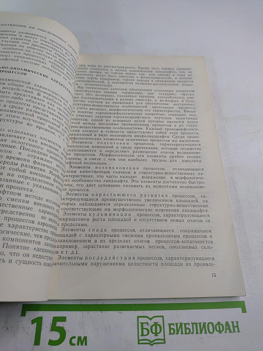 Изучение экзогенных процессов аэроландшафтным методом
