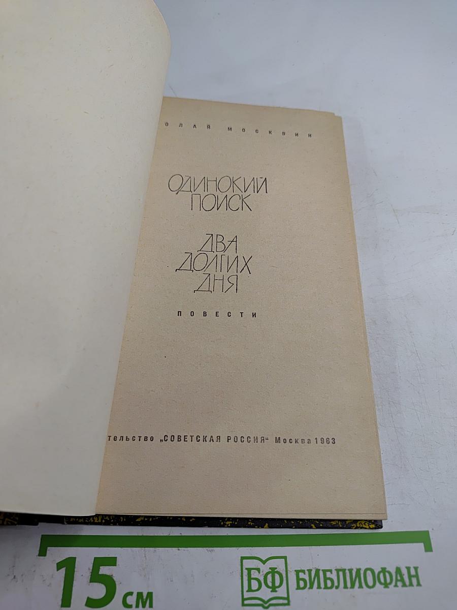 Одинокий поиск. Два долгих дня