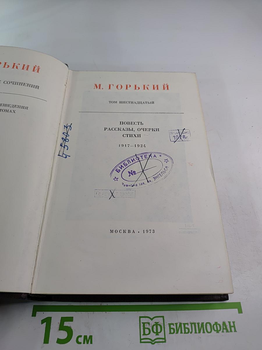Художественные произведения. Том шестнадцатый. Повесть, рассказы, очерки, стихи. 1917-1924