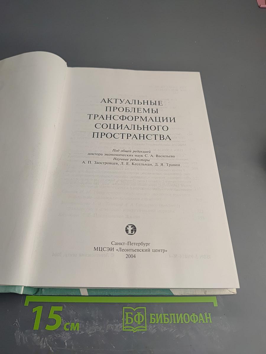Актуальные проблемы трансформации социального пространства