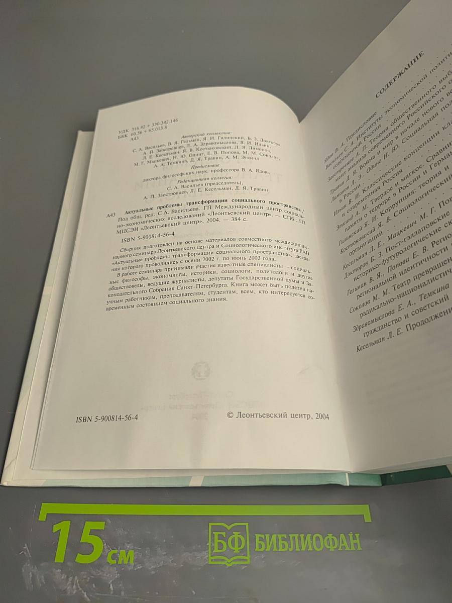 Актуальные проблемы трансформации социального пространства