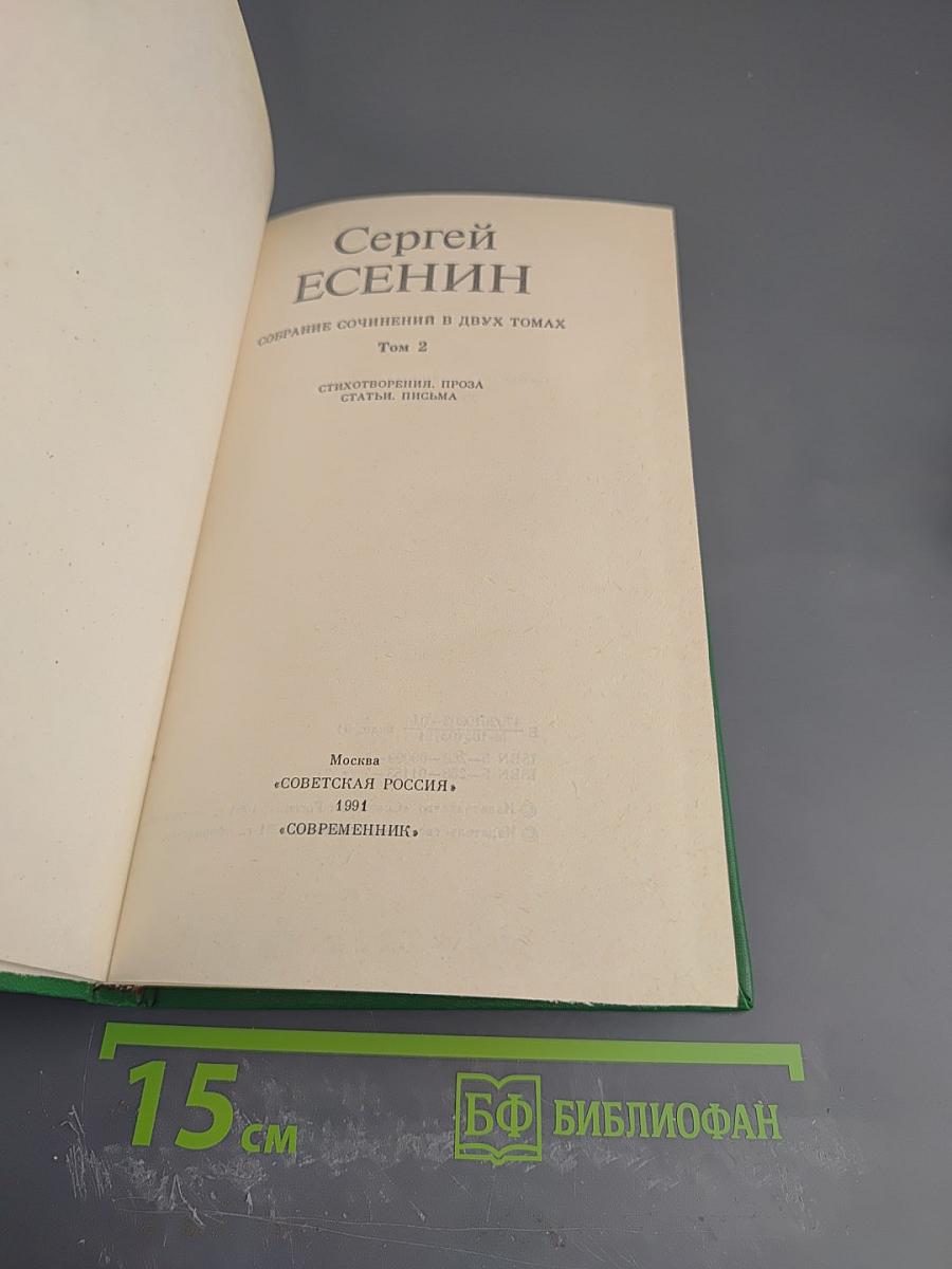 Собрание сочинений в двух томах. Том 2. Стихотворения, проза, статьи, письма