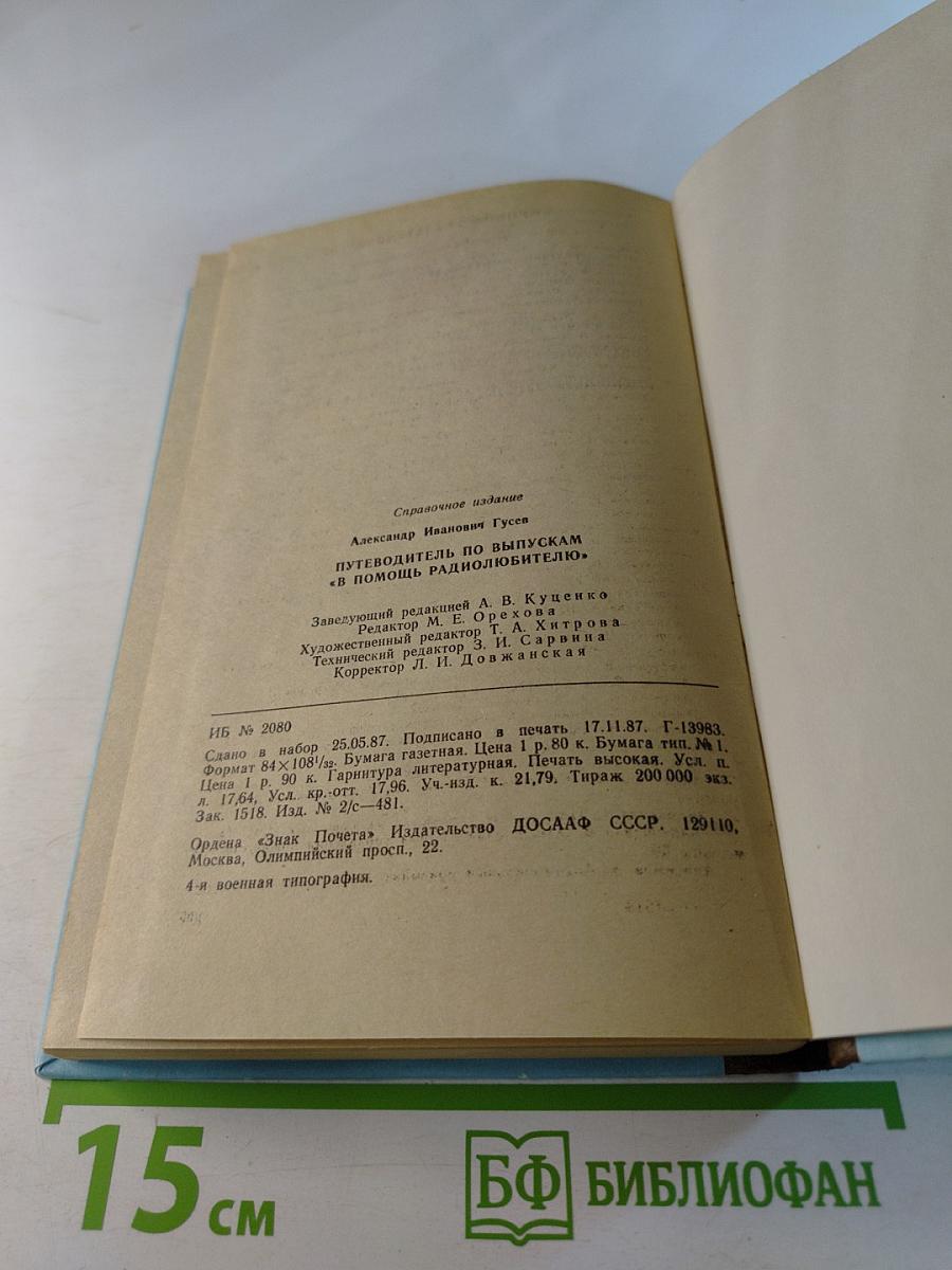 Путеводитель по выпускам «В помощь радиолюбителю»