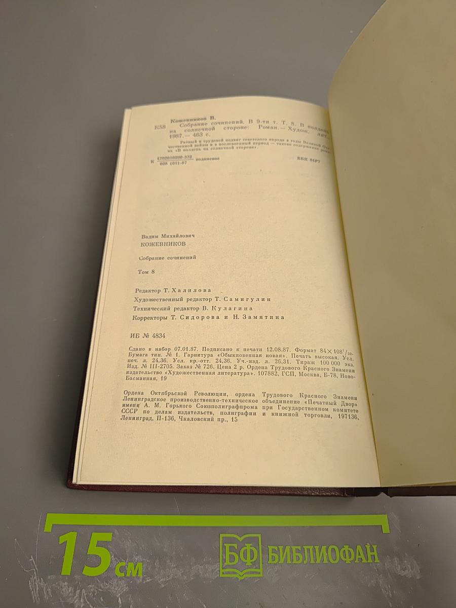 Собрание сочинений. Том 8. В полдень на солнечной стороне