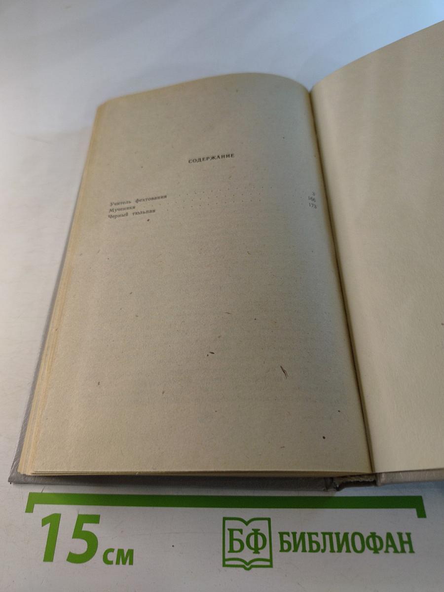 Учитель фехтования, Мученики, Черный тюльпан