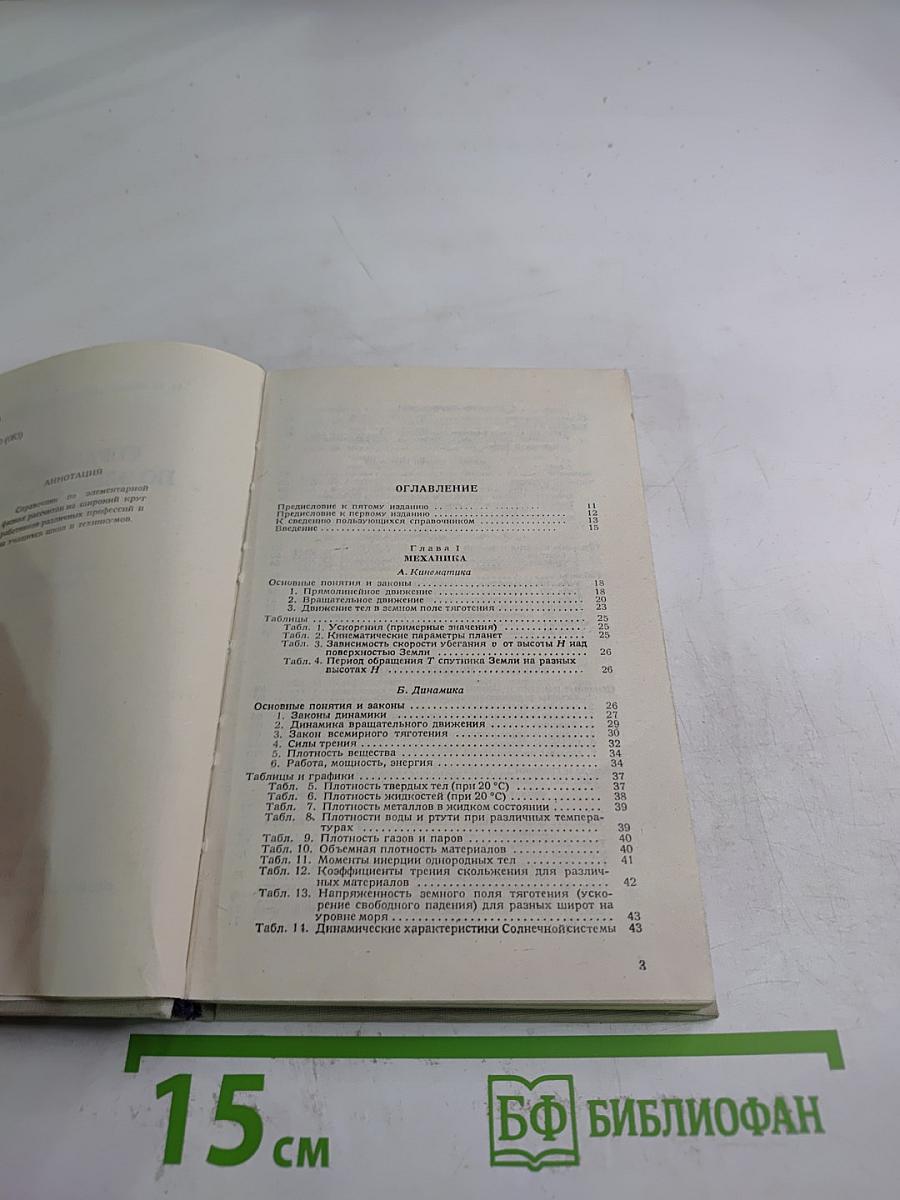 Справочник по элементарной физике