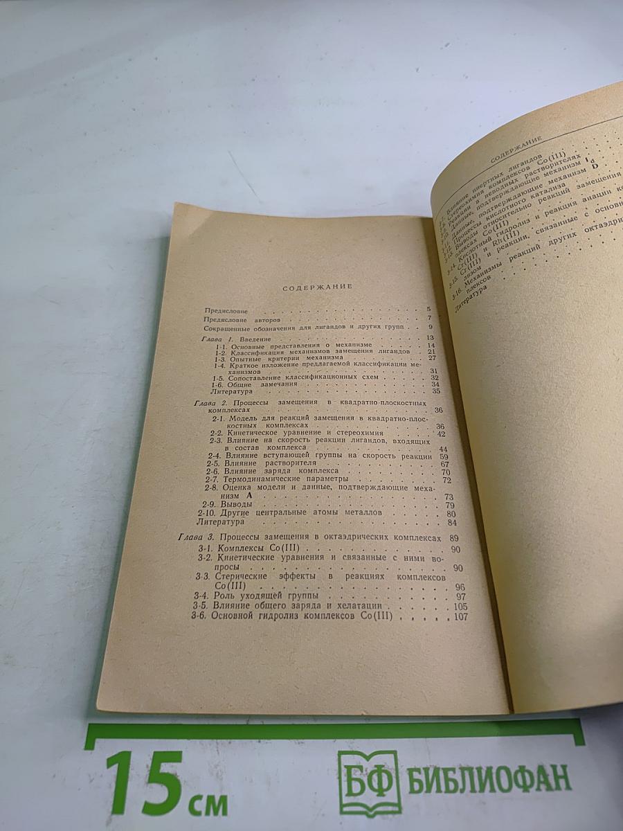 Процессы замещения лигандов