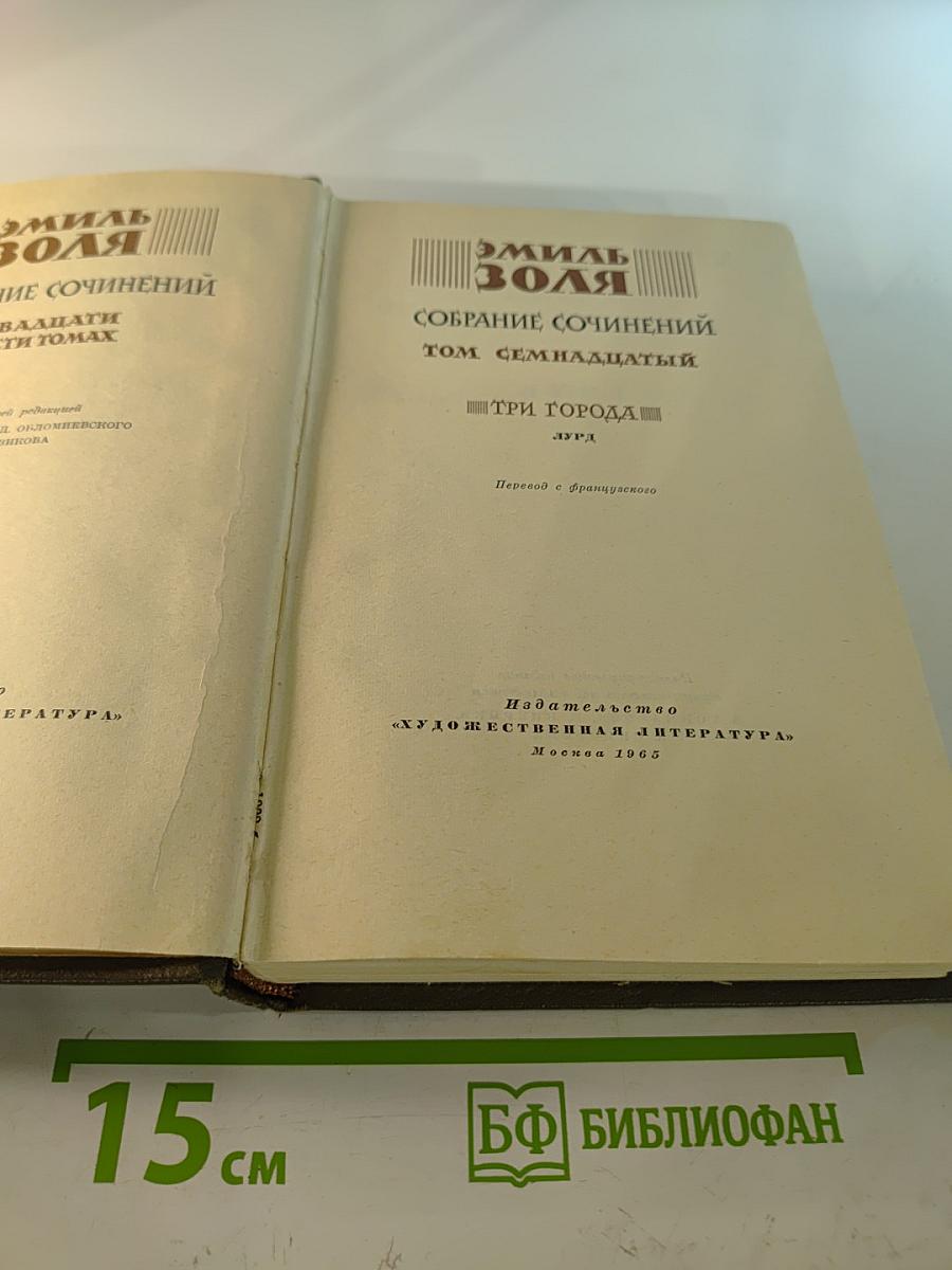 Собрание сочинений. Том семнадцатый: Три города. Лурд
