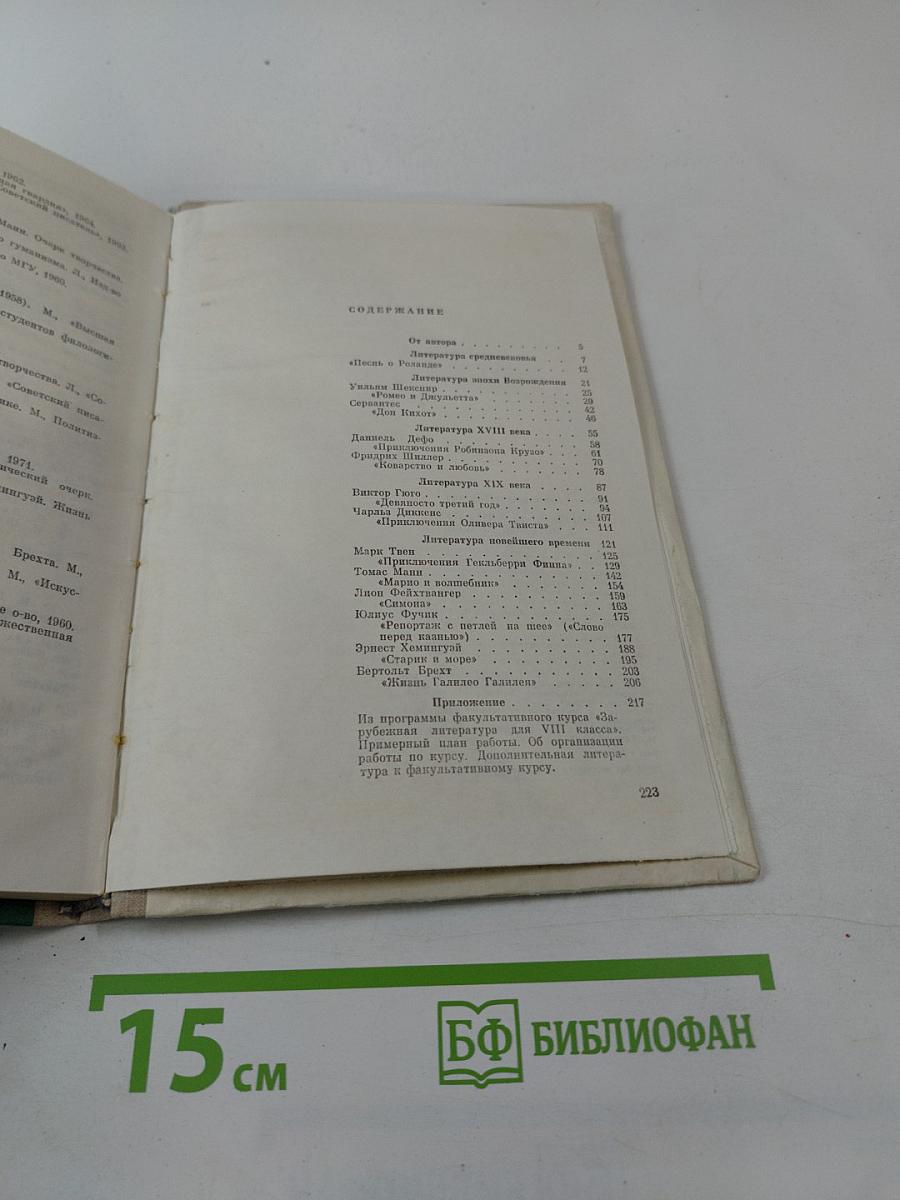 Зарубежная литература в восьмом классе