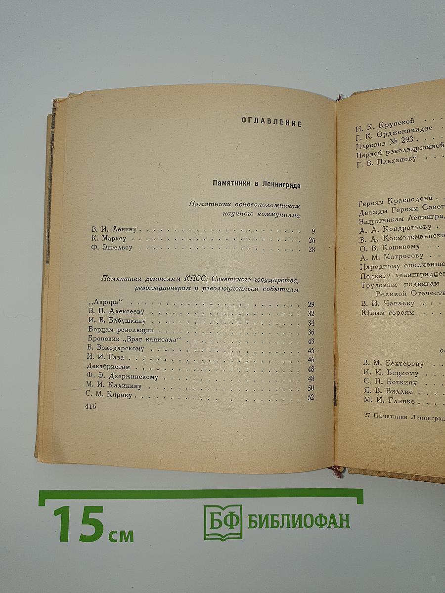 Памятники Ленинграда и его окрестностей