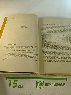 Русские фамилии. Популярный этимологический словарь