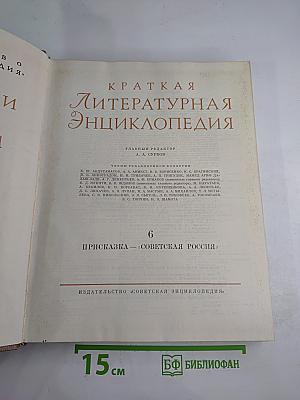 Краткая литературная энциклопедия. Том 6
