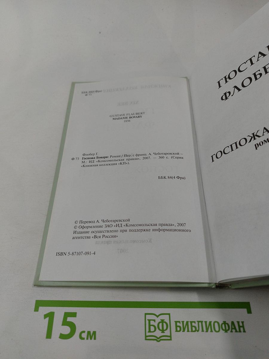 Госпожа Бовари. 1 том