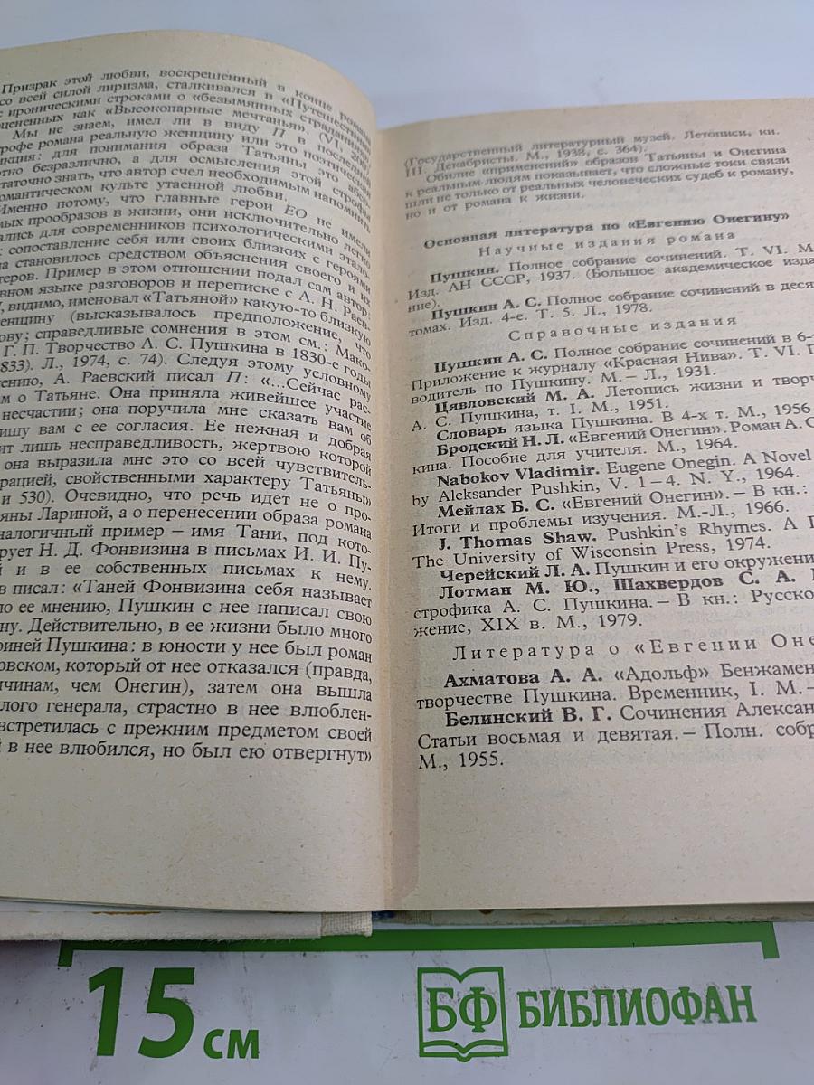 Роман А.С. Пушкина "Евгений Онегин" Комментарий. Пособие для учителя