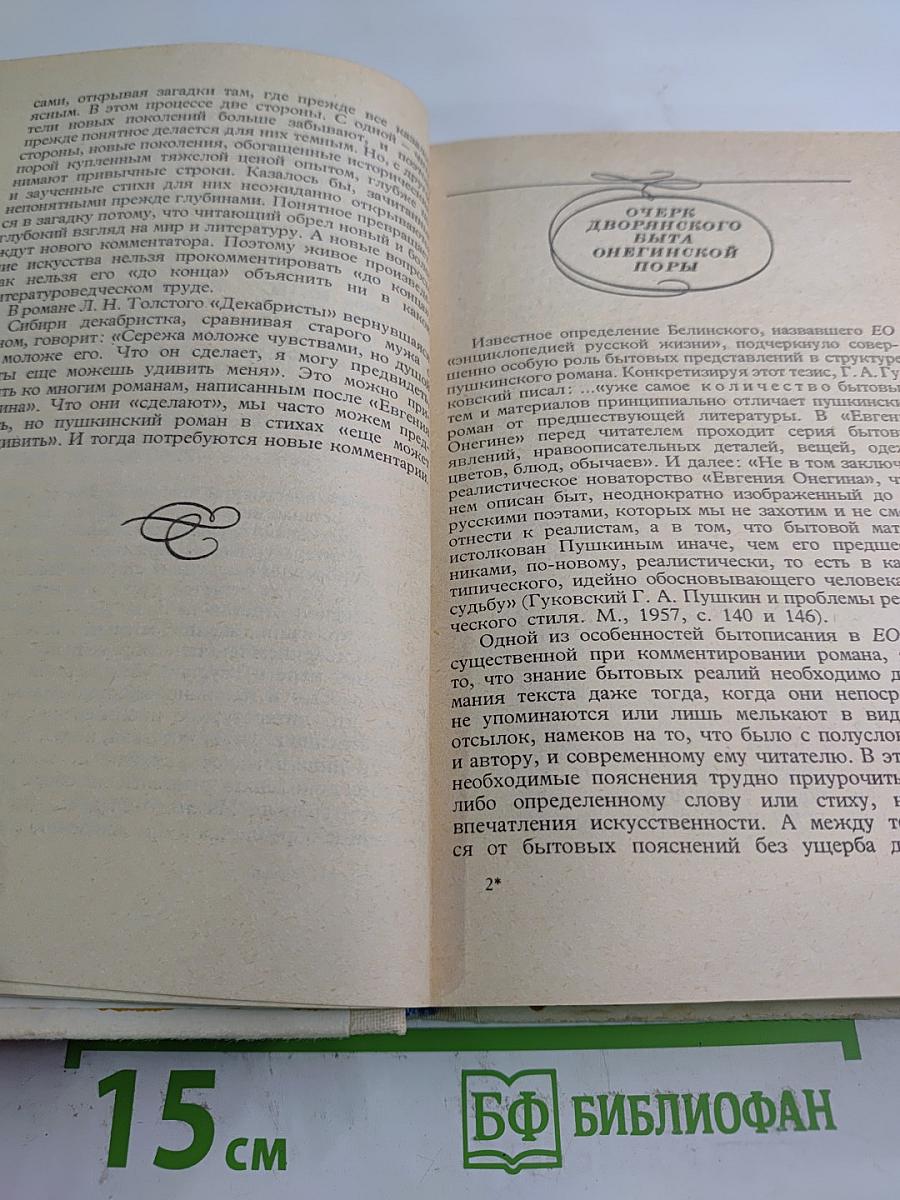 Роман А.С. Пушкина "Евгений Онегин" Комментарий. Пособие для учителя