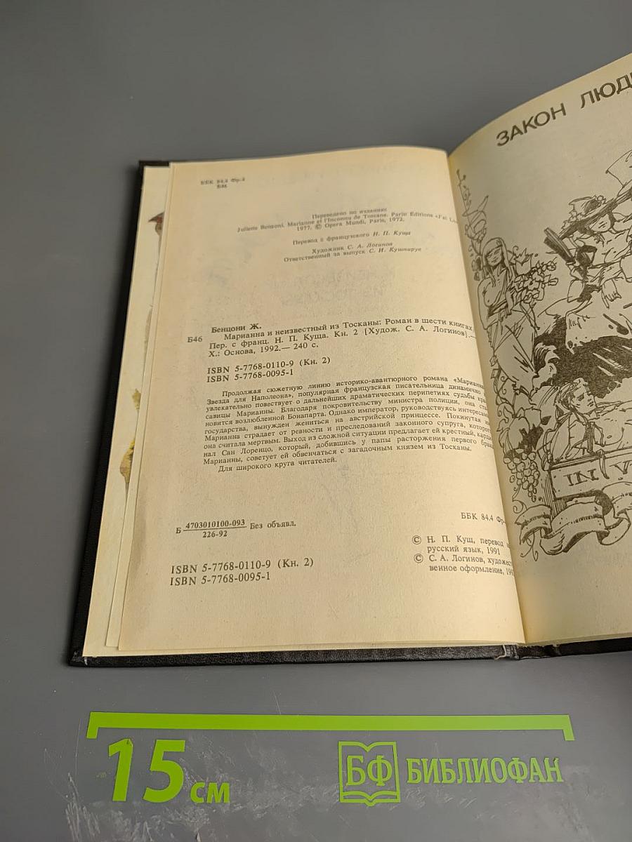 Марианна и неизвестный из Тосканы. Роман в шести книгах. Книга вторая