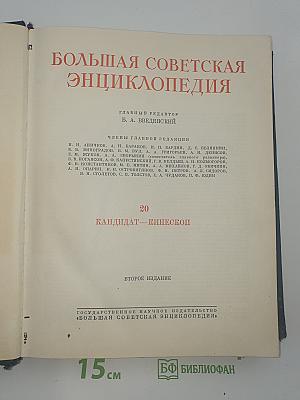 Большая Советская Энциклопедия. Том 20. Кандидат – Кинескоп