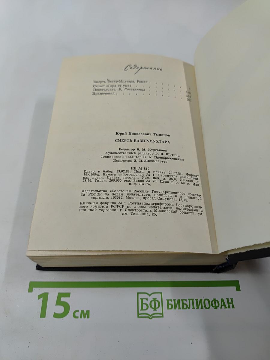 Смерть Вазир-Мухтара. Роман. Сюжет «Горя от ума»