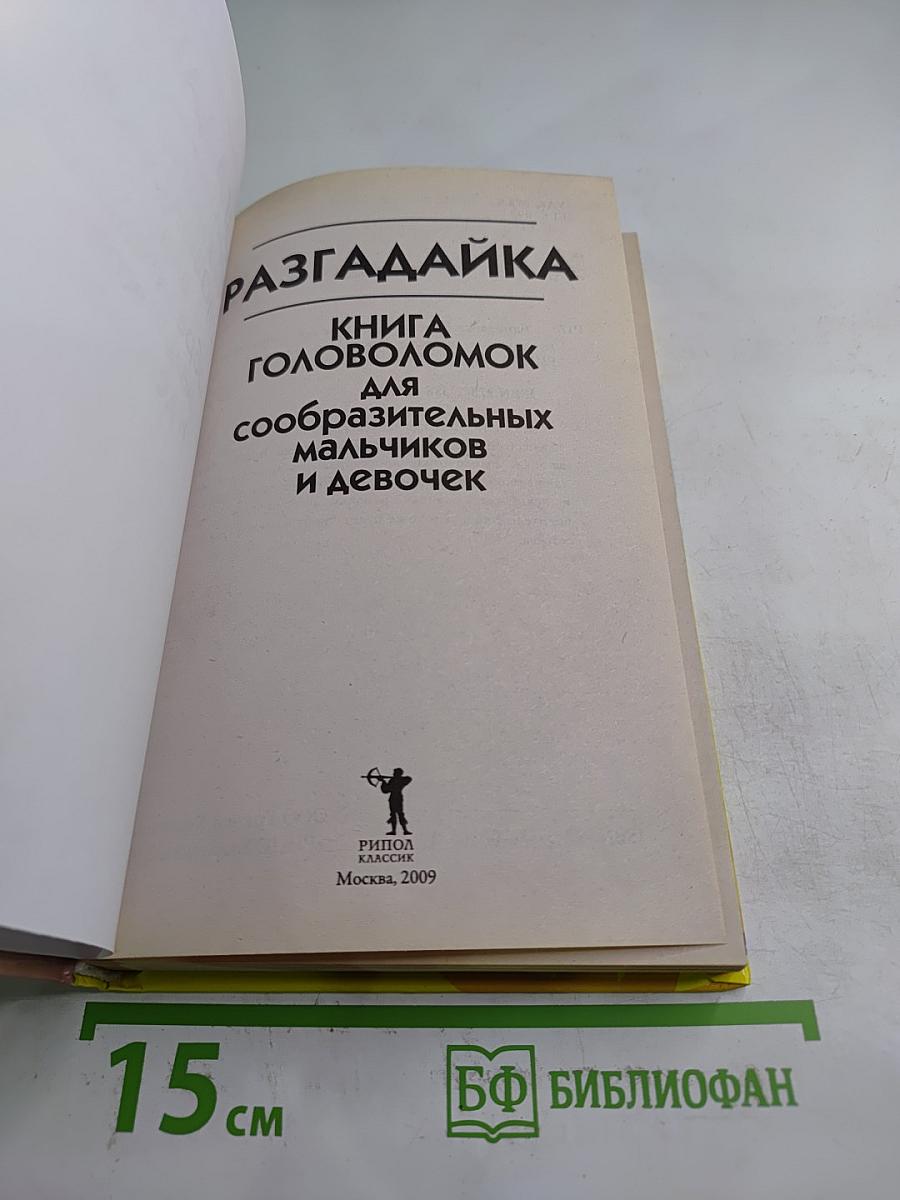 Разгадайка. Книга головоломок для сообразительных мальчиков и девочек