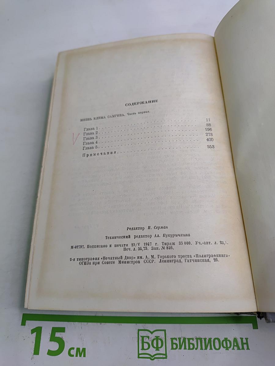 Жизнь Клима Самгина. Часть первая