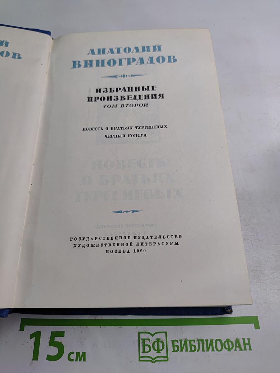 Избранные произведения. Том второй. Повесть о братьях Тургеневых. Черный консул