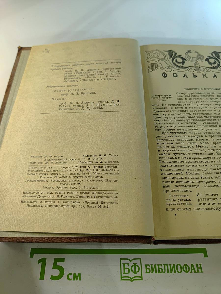 Русская литература. Учебник для VIII класса средней школы