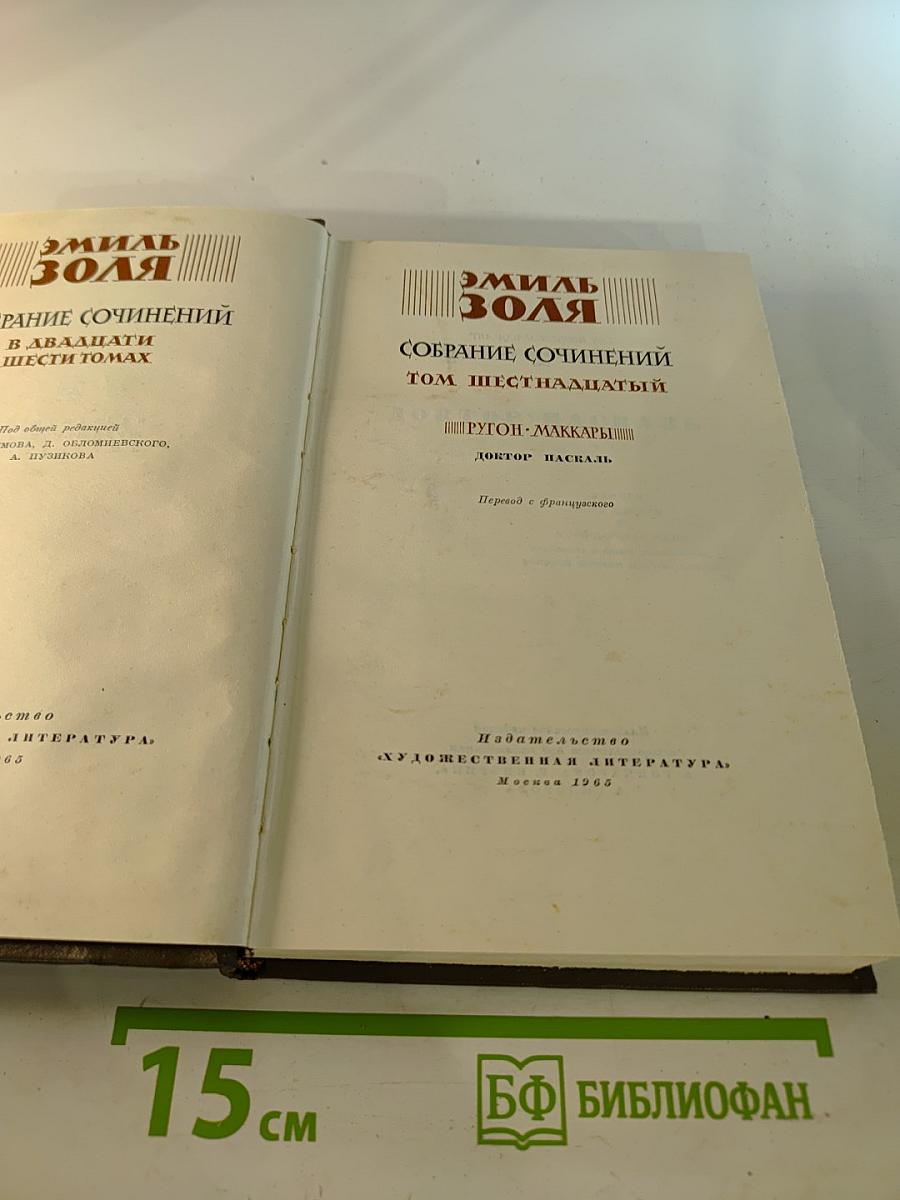 Собрание сочинений. Том Шестнадцатый: Ругон-Маккары. Доктор Паскаль