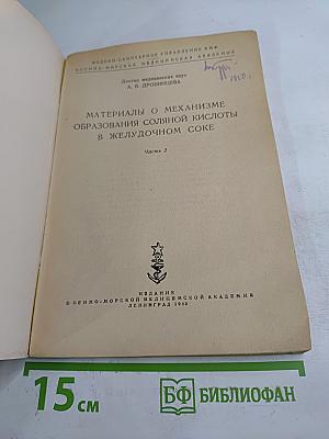 Материалы о механизме образования соляной кислоты в желудочном соке. Часть 2