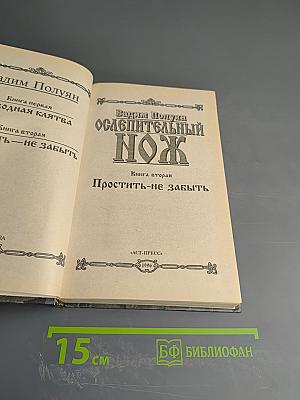 Ослепительный Нож. Книга вторая: Простить - не забыть