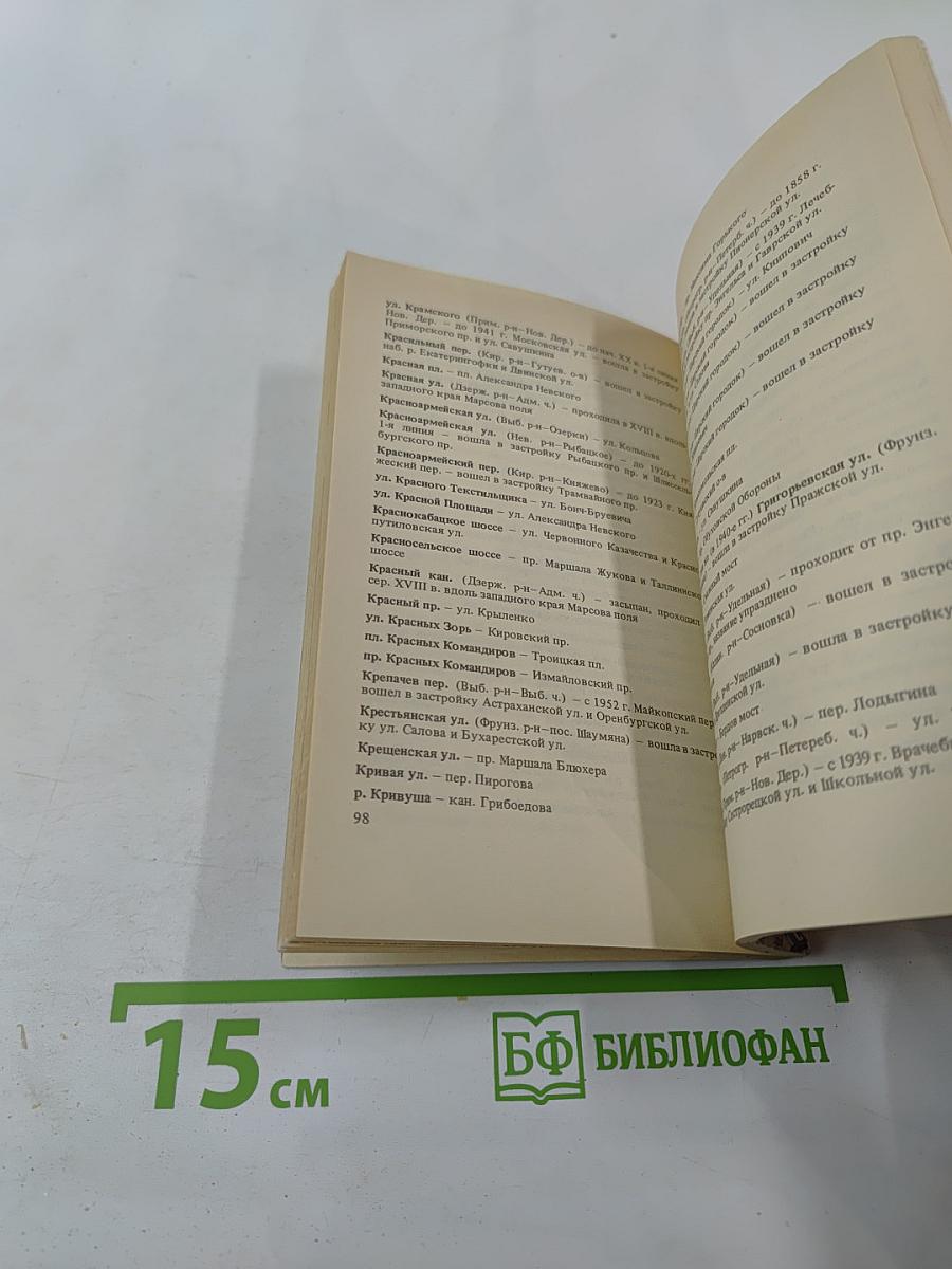 Городские имена сегодня и вчера. Ленинградская топонимика