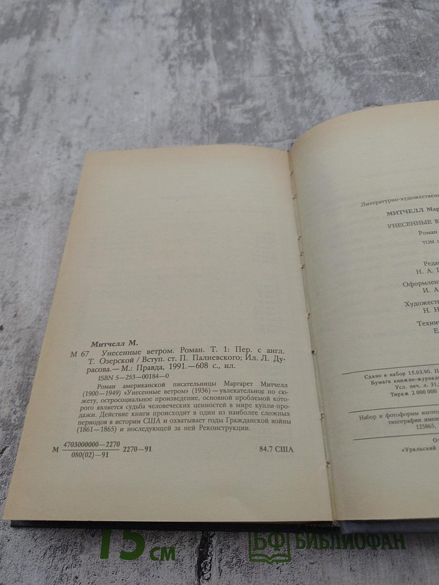 Унесенные ветром. Том 1