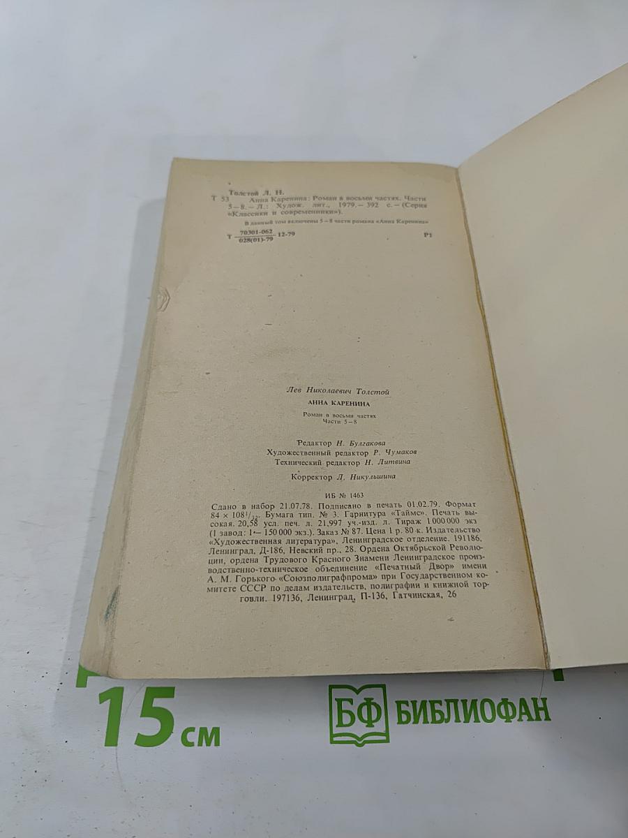 Анна Каренина. Части 5-8.