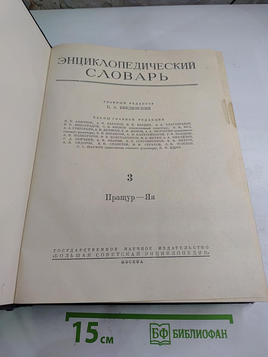 Энциклопедический словарь. Том 3. Пращур – Яя