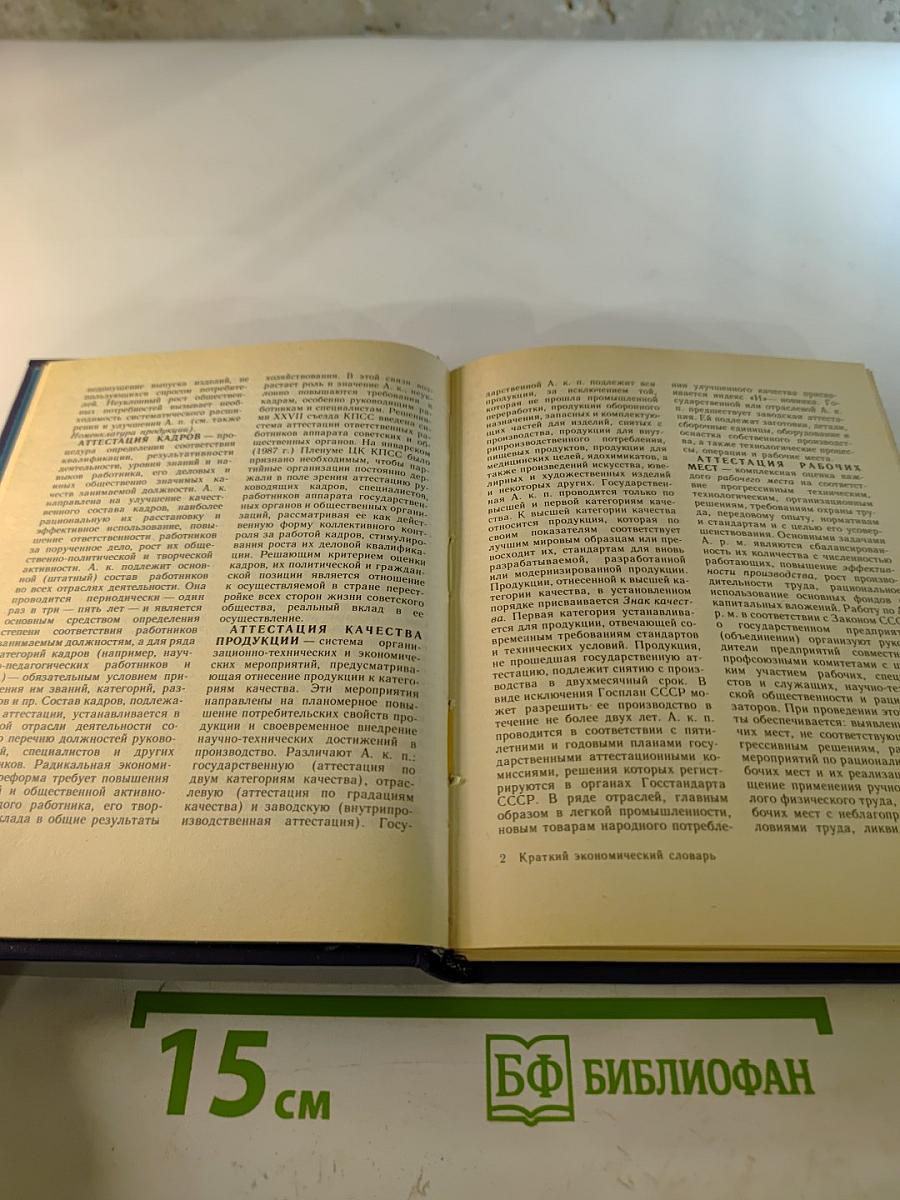 Краткий экономический словарь