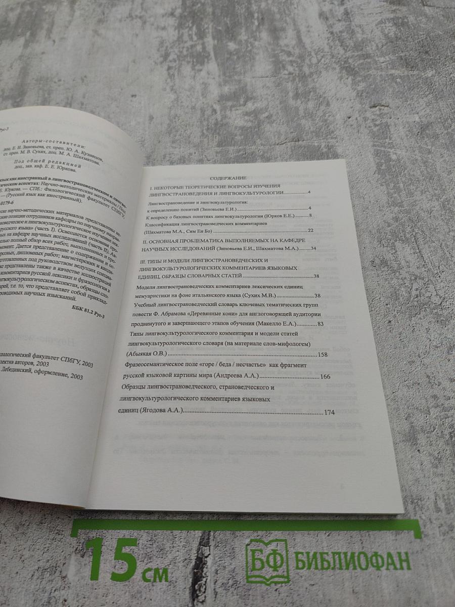 Русский язык как иностранный в лингвострановедческом и лингвокультурологическом аспектах. Научно-методические материалы