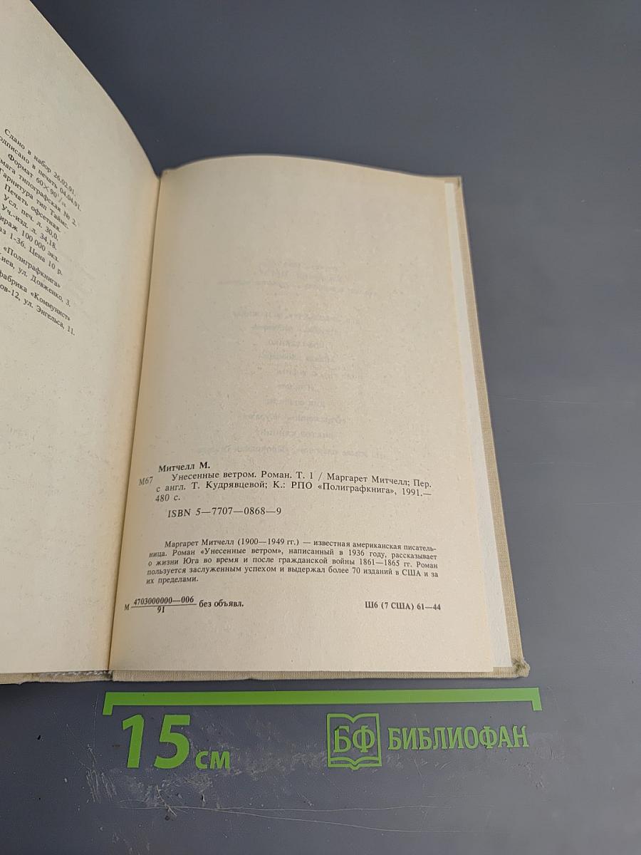 Унесенные ветром. Том 1