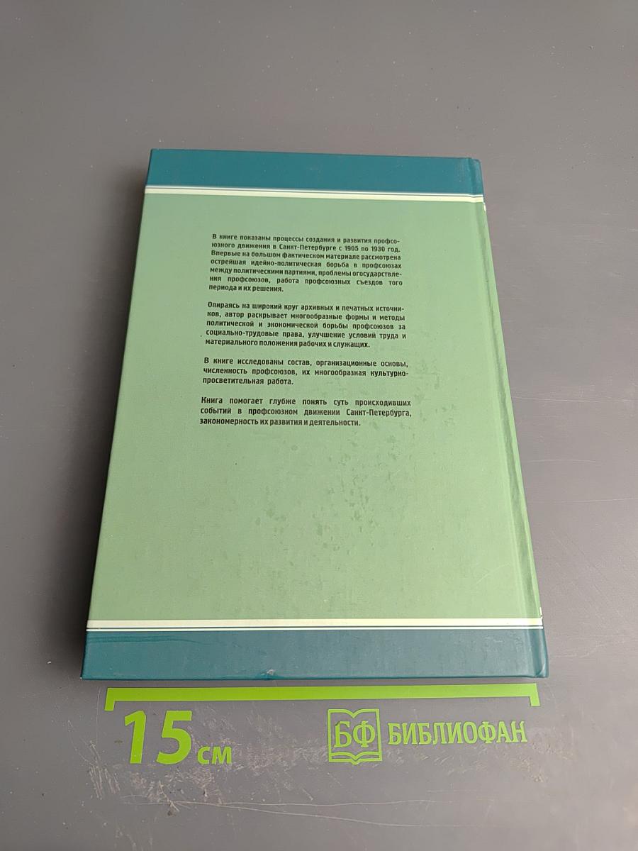 Профсоюзы Санкт-Петербурга - Петрограда - Ленинграда 1905-1930 гг. Книга первая