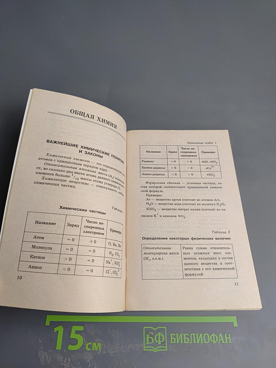 Химия в таблицах. 8-11 классы