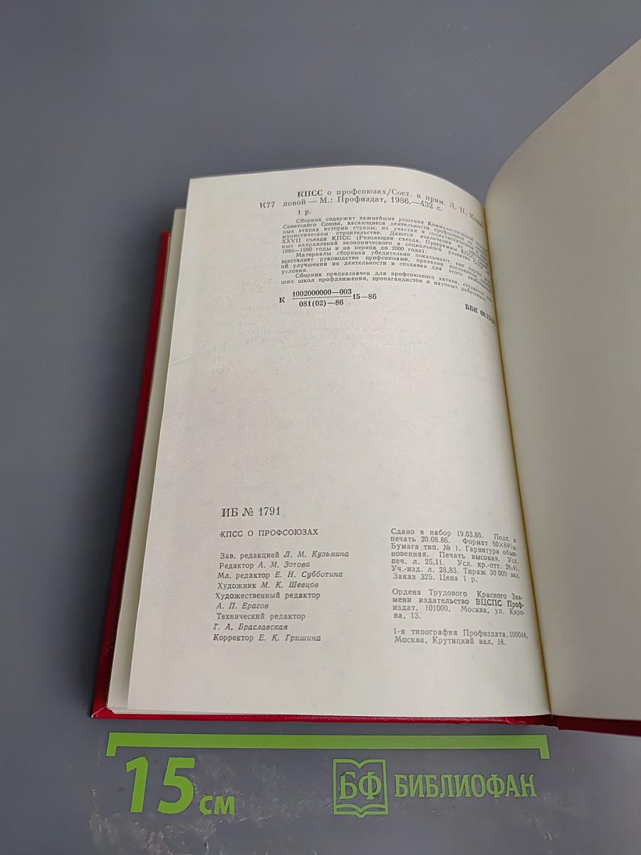 КПСС о профсоюзах
