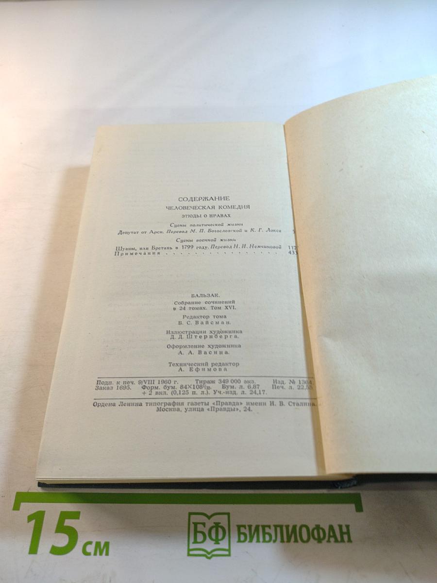 Собрание сочинений в 24 томах. Том 16: Человеческая комедия
