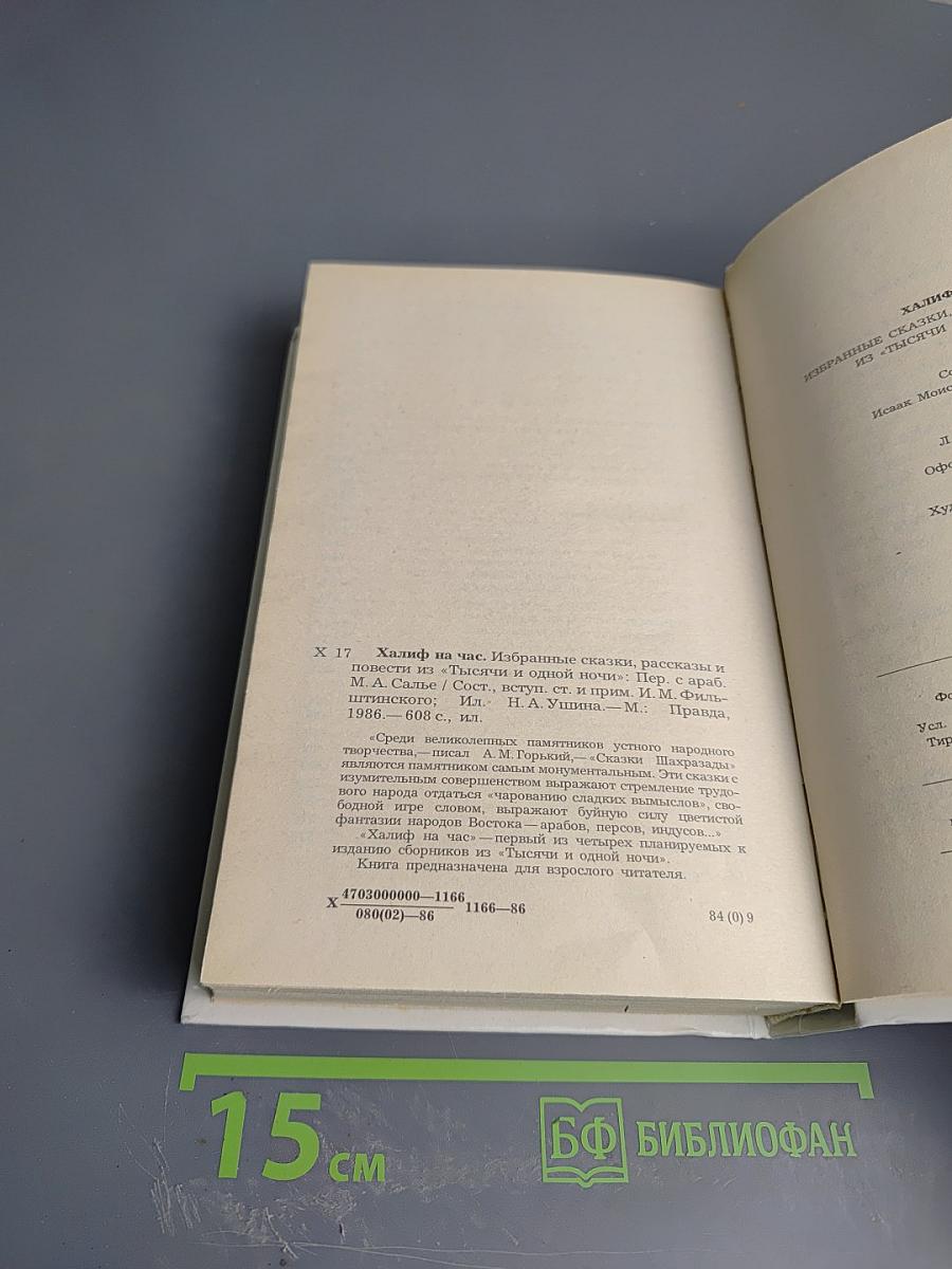 Халиф на час. Избранные сказки, рассказы и повести из «Тысячи и одной ночи»