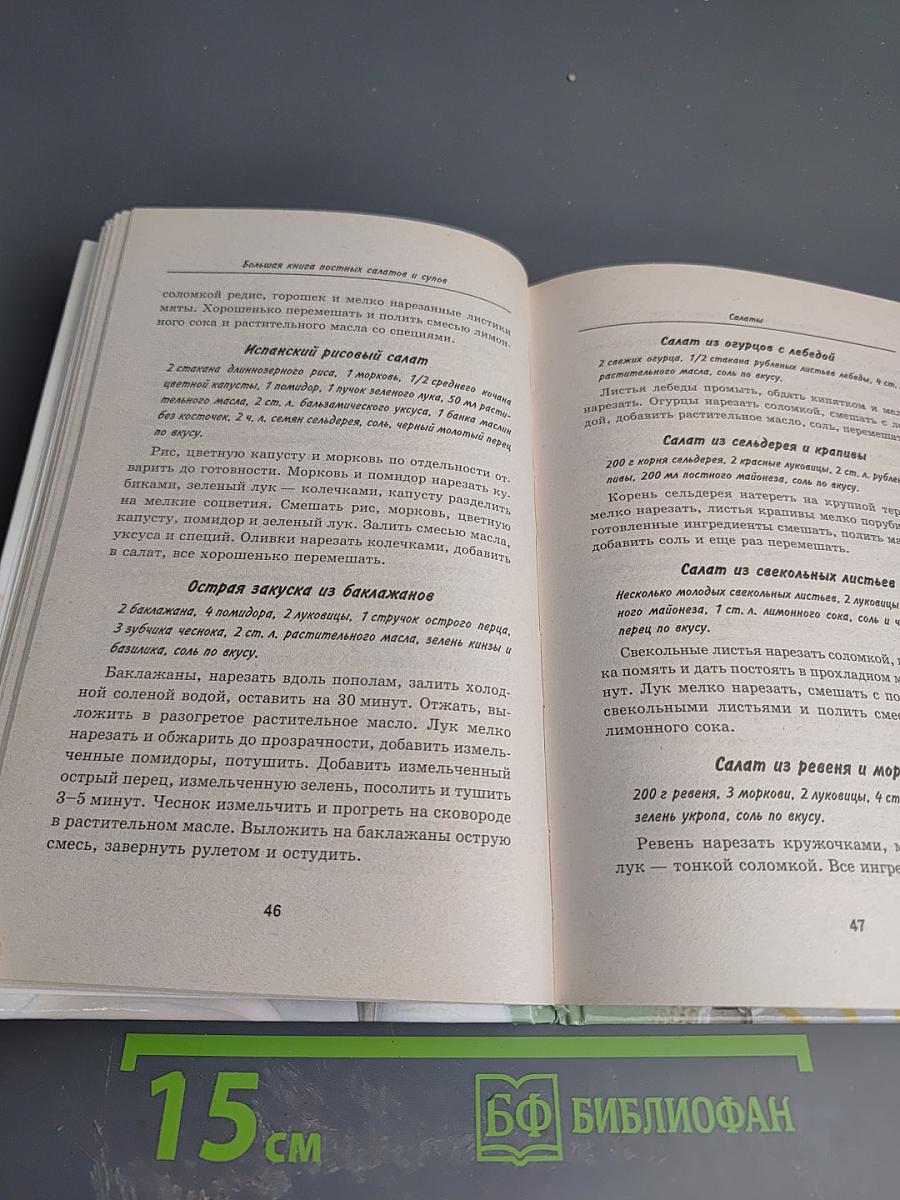Большая книга постных салатов и супов