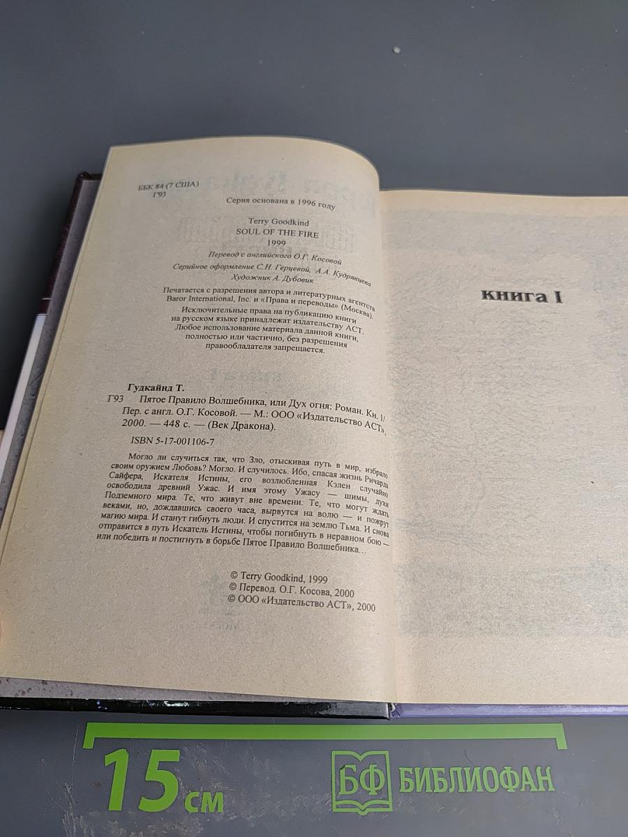 Пятое Правило Волшебника, или Дух Огня. Книга 1