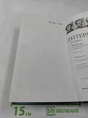 Литература. 6 класс. Учебник. Часть 1