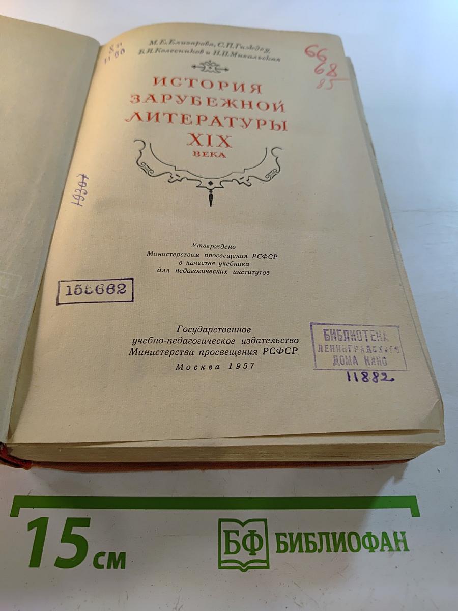 История зарубежной литературы XIX века