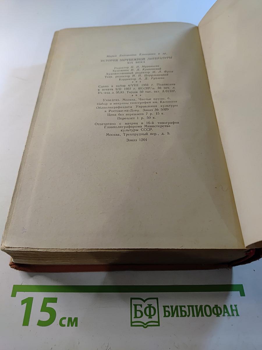 История зарубежной литературы XIX века