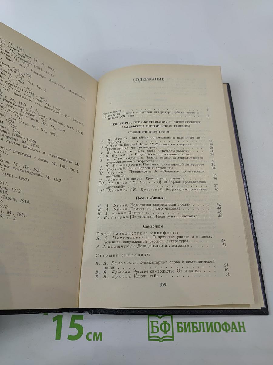 Поэтические течения в русской литературе конца XIX – начала XX века. Хрестоматия