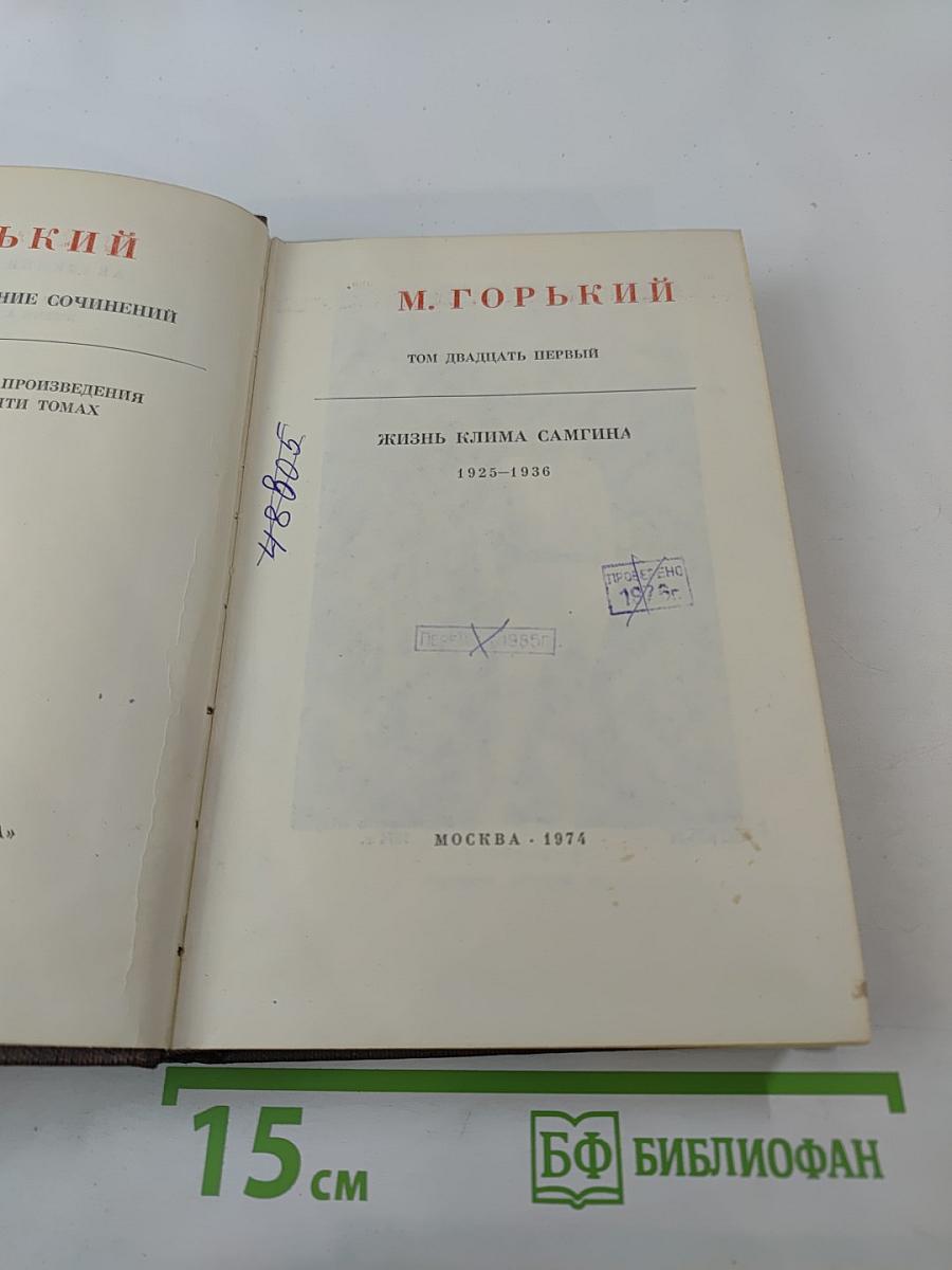 Жизнь Клима Самгина. Том двадцать первый